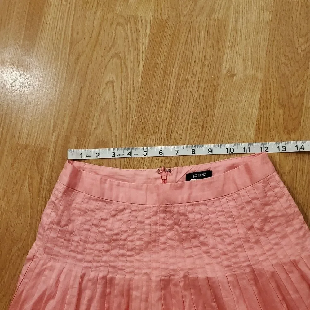 J. Crew Pleated Waist Cotton Skirt sz 0 Petite